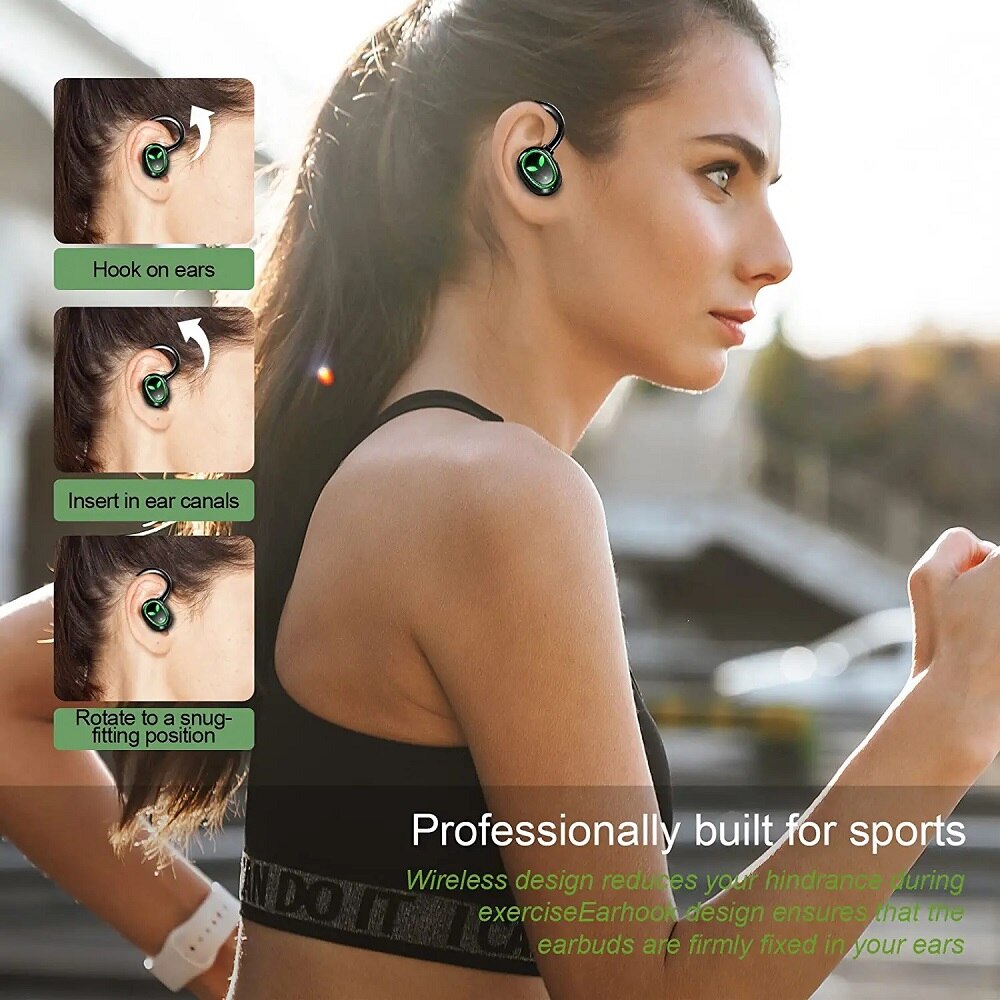 TWS Bluetooth Wireless Headphone 9D Stereo Sports Bluetooth V5.1 Earphones LED Waterproof Earbuds Headsets with Dual Microphone