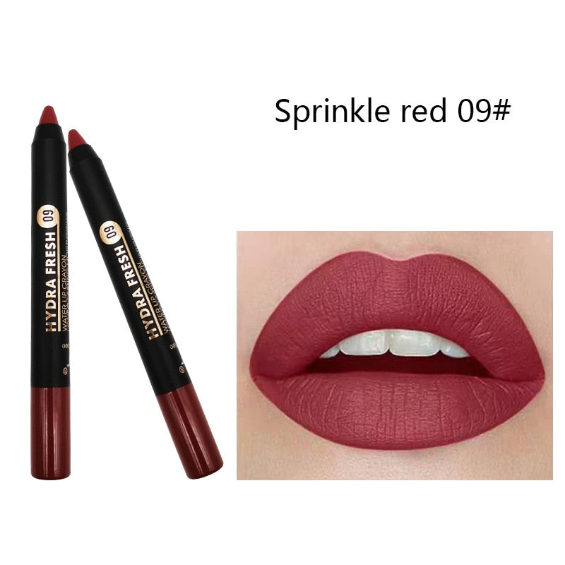 9 Colors Velvet Matte Lipsticks Pencil Waterproof Long Lasting Sexy Red Lip Stick Non-Stick Cup Makeup Lip Tint Pencil Cosmetic