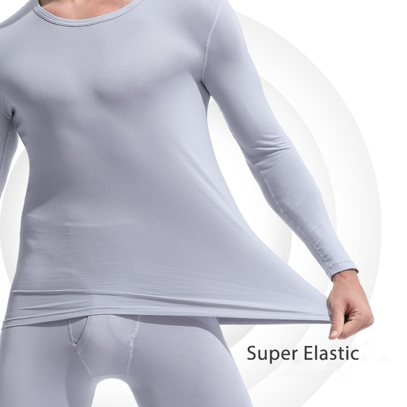 Winter Men&#39;s Thermal Underwear Set High Elastic Skin-Friendly Thermal Long Johns Suit Men Keep Warm Thick Thermal Clothes 5XL