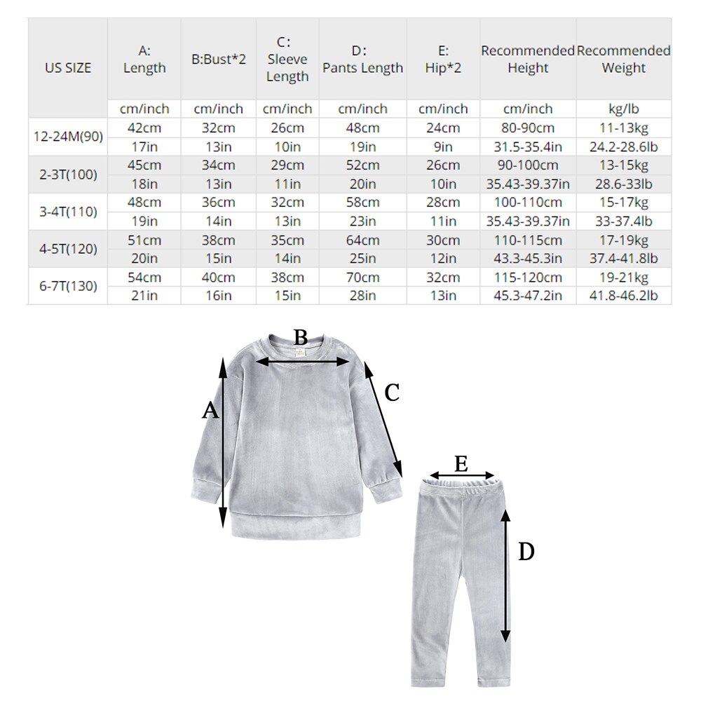 2023 Spring Kids Girl Velvet Suit Long Sleeve Pants Solid Clothes For Infant Toddler Boy Pullover Sweatshirt Set Teenage Outfits