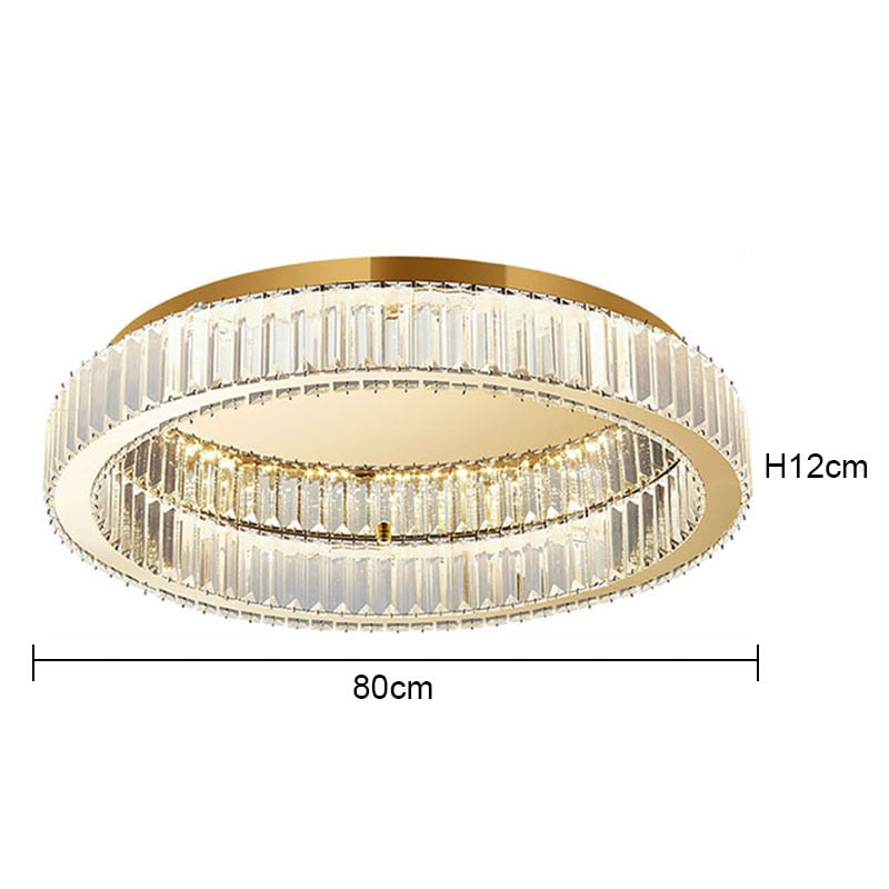 Modern Minimalist Round Crystal Ceiling Lamp Living Room Decoration Luxury Lamp Bedroom Dining Room Indoor Lighting For Home