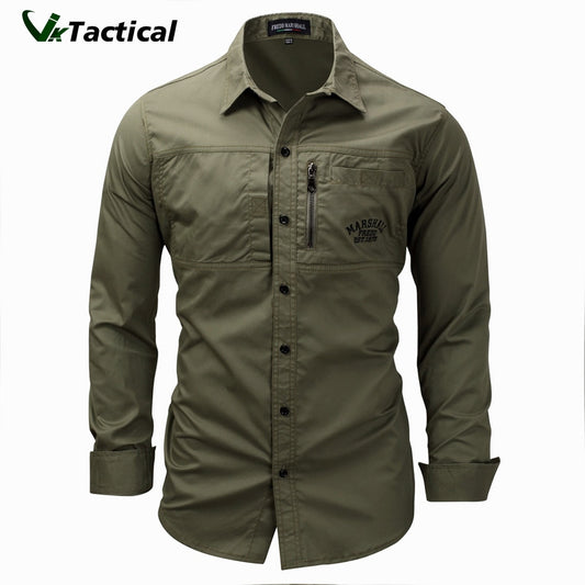 High quality Men&#39;s Slim Fit Dress Shirts Masculina Business Male Long Sleeves Army Casual Turn Down Neck Shirt Homme 3XL