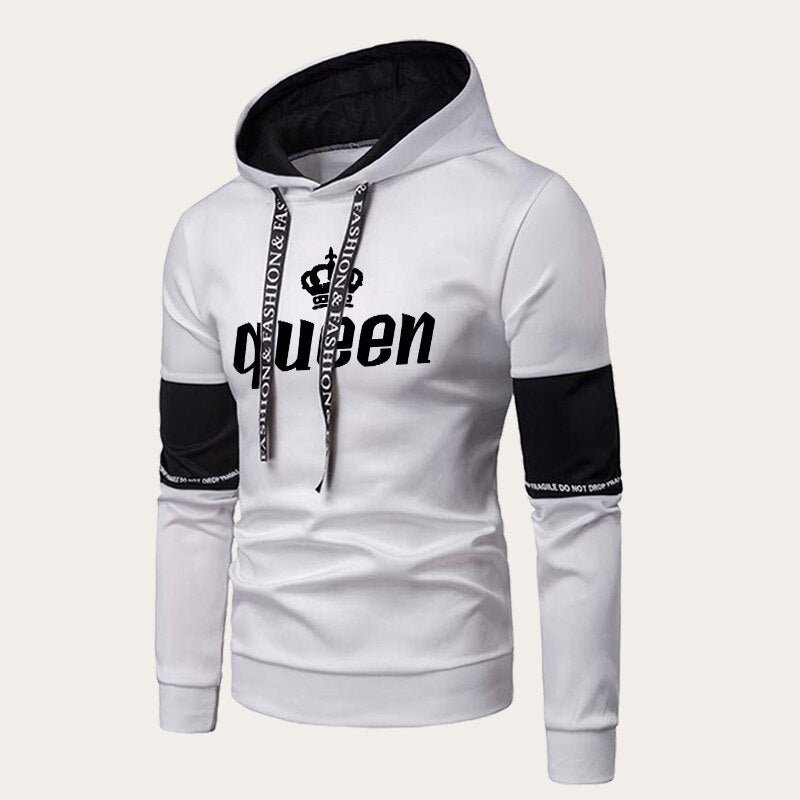 2023 Couples Hooded Tracksuit King or Queen Print Lovers Hoodies Sets Sweatshirt +Jogging Sweapants 2PCS Suits Matching Clothing