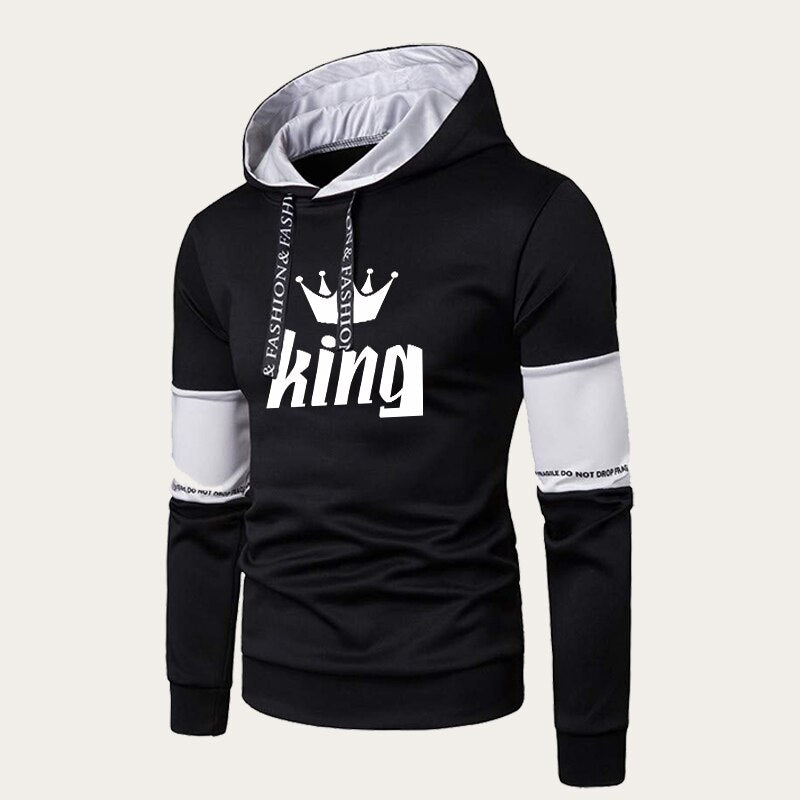 2023 Couples Hooded Tracksuit King or Queen Print Lovers Hoodies Sets Sweatshirt +Jogging Sweapants 2PCS Suits Matching Clothing