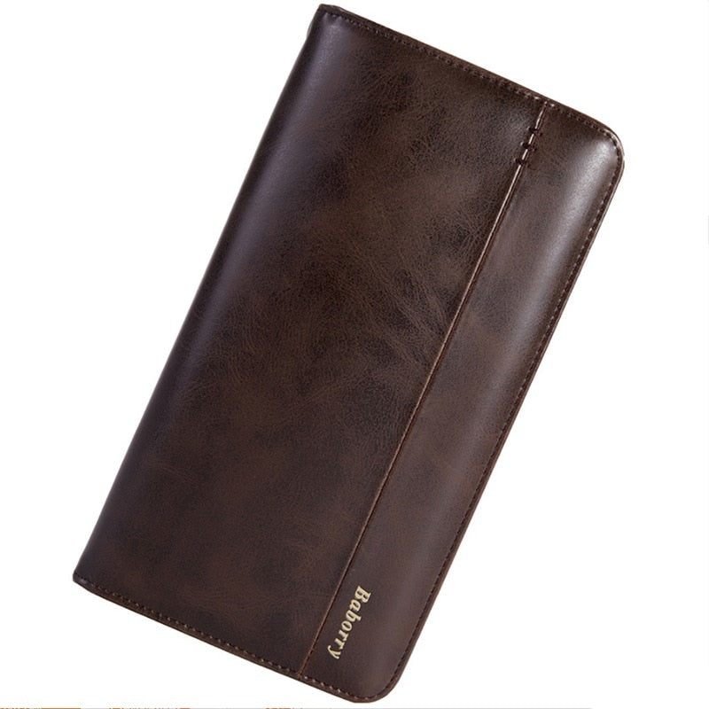 Men Wallet Genuine Leather Trifold Wallet Vintage Thin Short Multi Function ID Credit Card Holder Male Purse Money Small bag