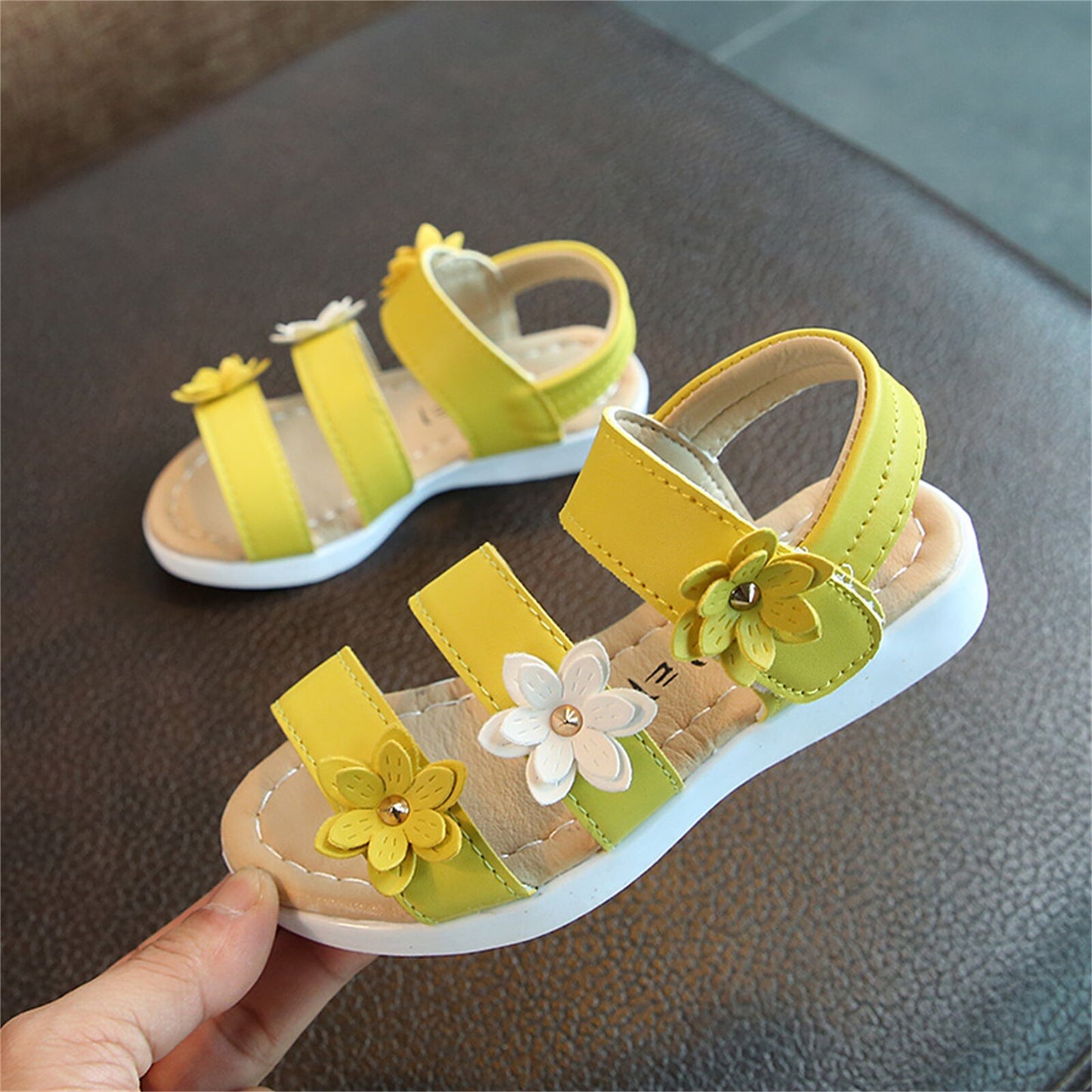 PatPat Toddler Girl Pretty Floral Decor Solid Sandals