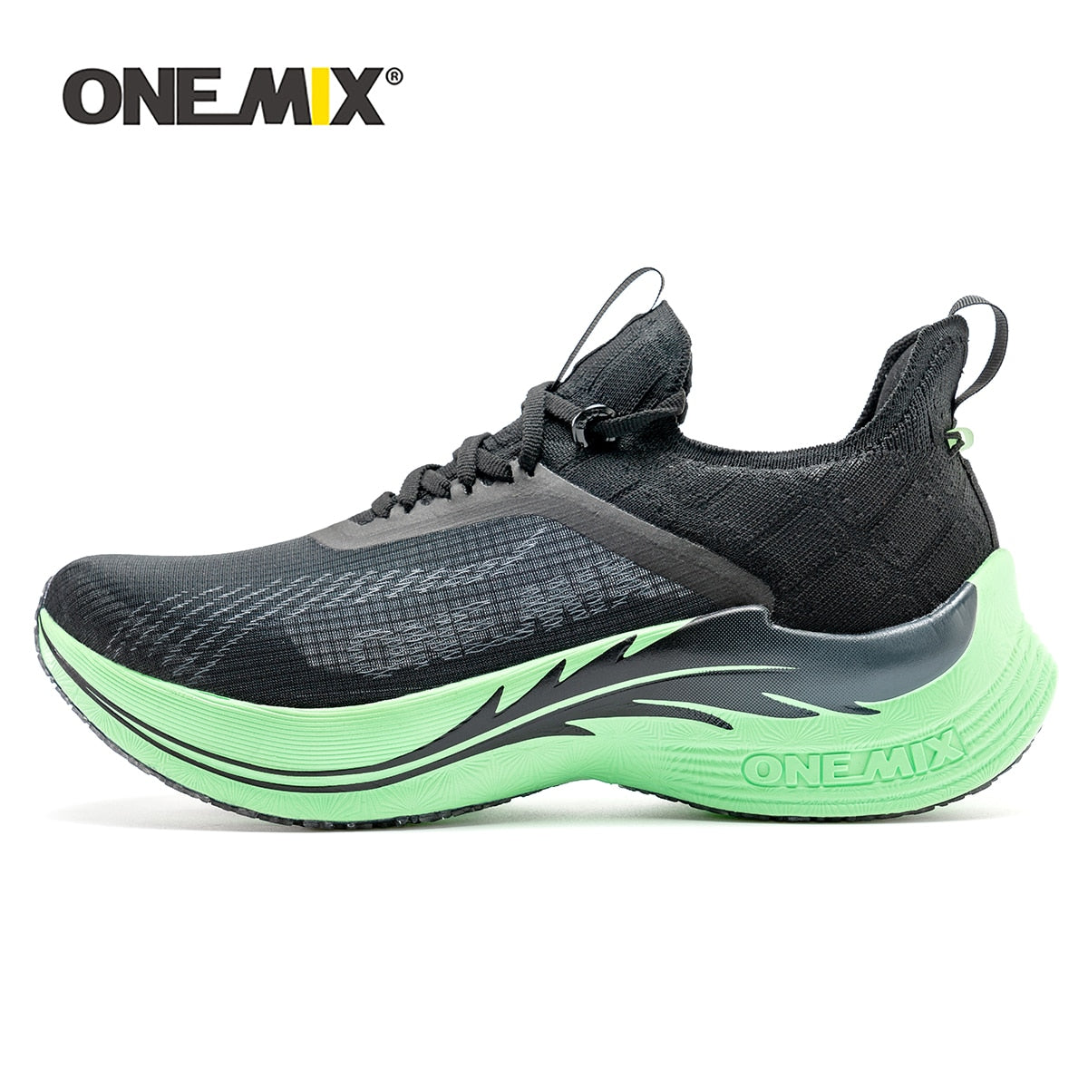 ONEMIX Men Marathon Running Shoes Carbon Fibre Plate Racing Shoes Professional Lightweight Technology Men&#39;s Sneakers For Outdoor