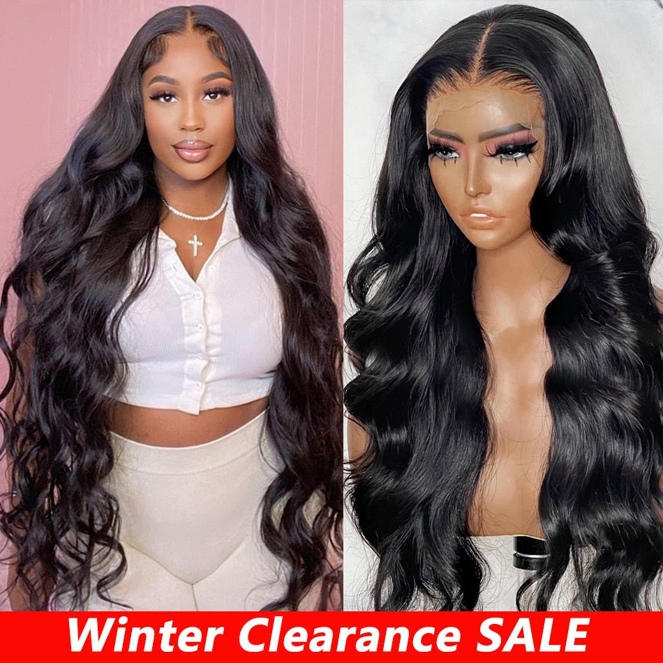 13X6 HD Transparent Lace Front Human Hair Wigs For Women Brazilian Human hair Wigs Body Wave 13x4 Lace Frontal Wigs Pre Plucked