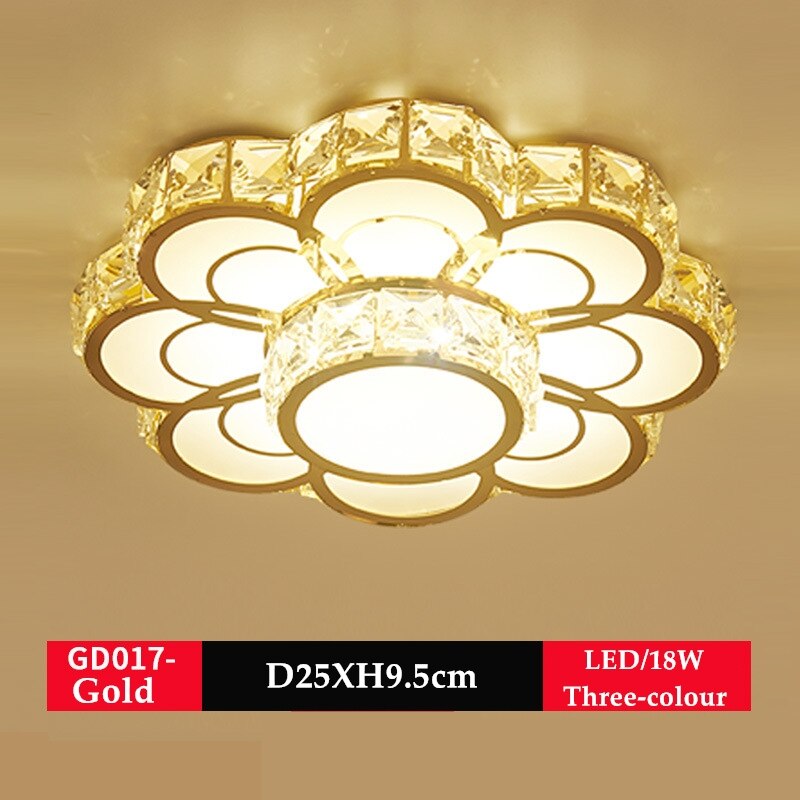 Nordic Modern Led Ceiling Lights for livingroom bedroom lustre led home decor Dimmable Ceiling light Crystal/Gold Ceiling Lamp