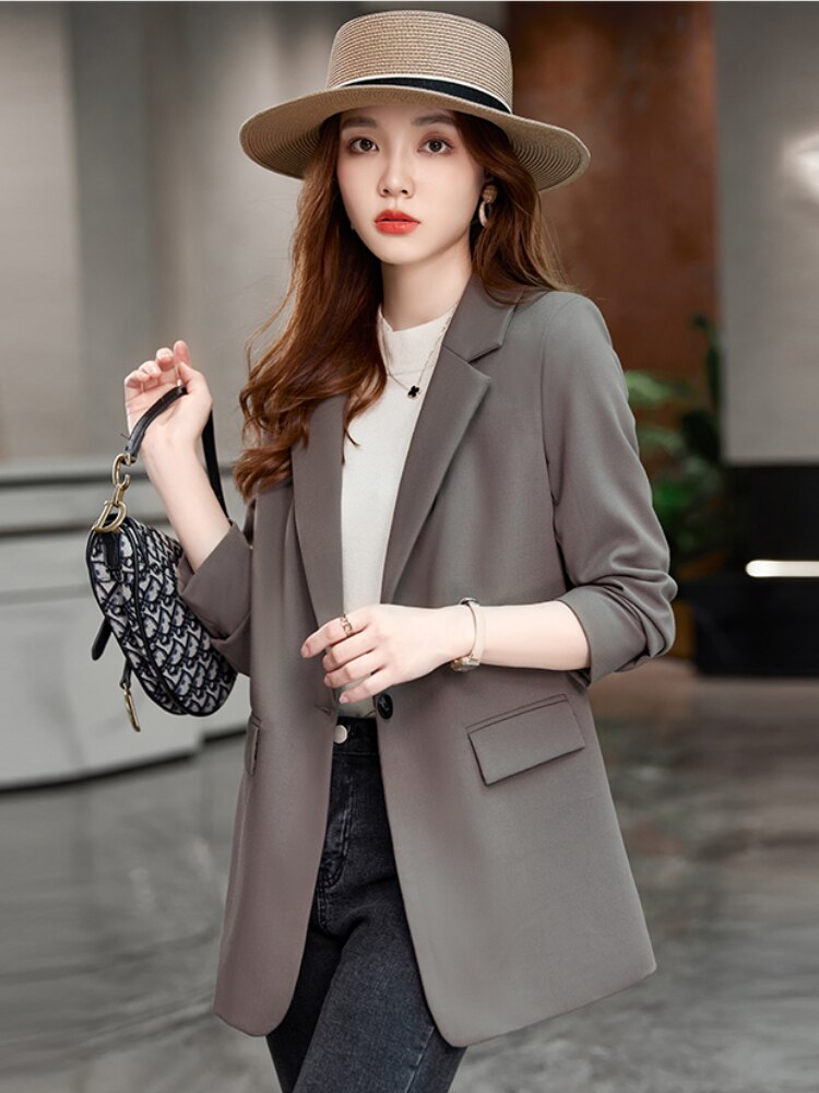 Fashion Woman Blazer 2022 Autumn Clothing Jacket Women Buttons Up Blazers for Women Casual Suits Elegant OL Female Blazer Coats