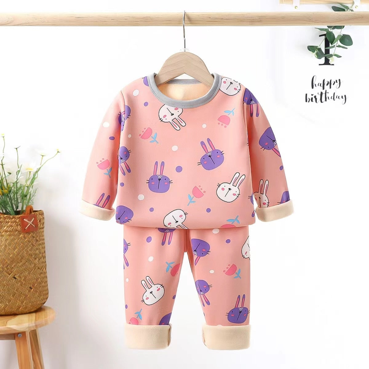 Children Pyjamas Winter Kids Clothing Sets Warm Fleece Pajamas For Boys Thicken Dinosaur Girls Sleepwear Baby Thermal Underwear