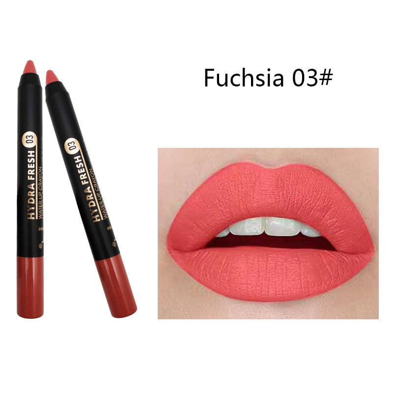 9 Colors Velvet Matte Lipsticks Pencil Waterproof Long Lasting Sexy Red Lip Stick Non-Stick Cup Makeup Lip Tint Pencil Cosmetic