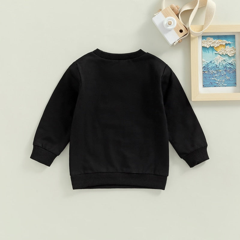 2022-05-09 Lioraitiin 0-4Years Toddler Kids Boys T Shirts Tops Long Sleeve Pullover Letter Printed Halloween Days Outwear
