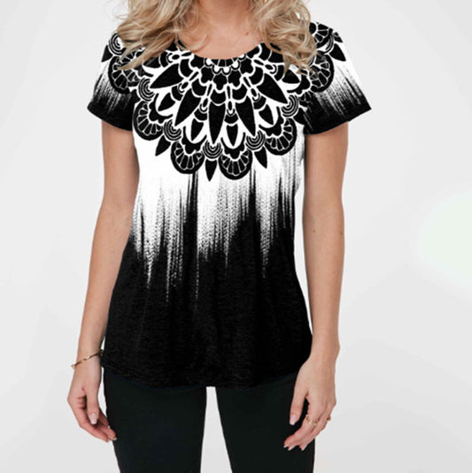 Printed Large Women's Fashion T-shirt